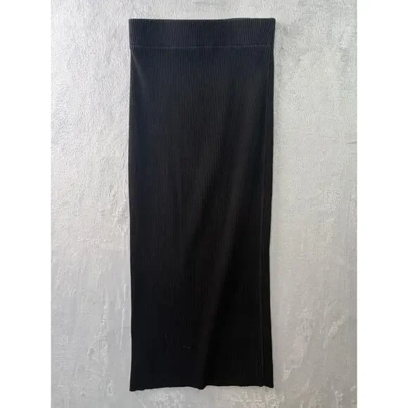 Vince Ribbed Slim Skirt – Black – Size S (Ankle Length) - Picture 5 of 6